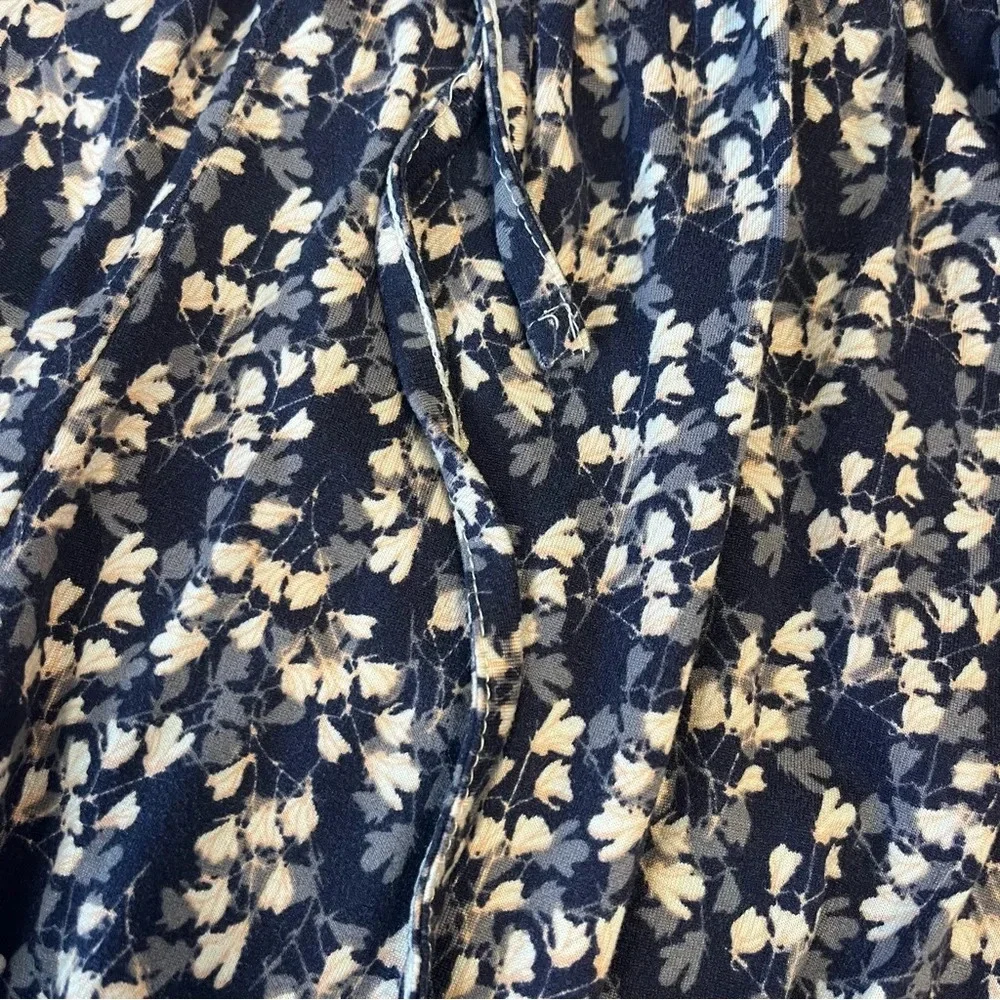 Navy pink gray floral soft pajama pants size XL - Picture 2 of 8